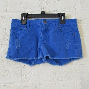 Royal Blue Jean Short Shorts Size Juniors 7
